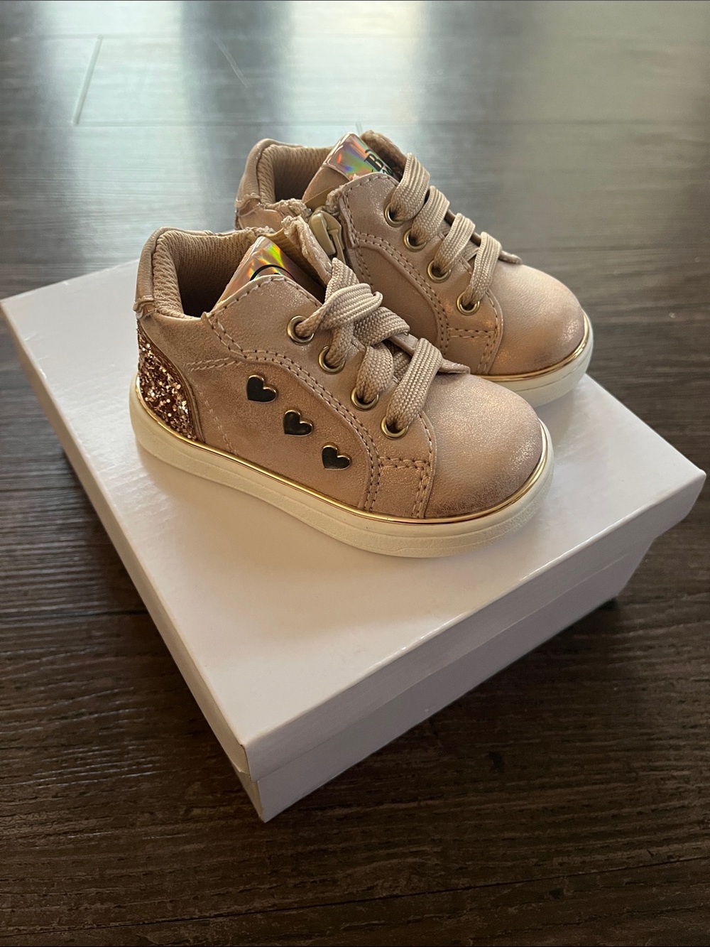 B cool Baby Girl Shoes Pink with Glitter